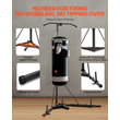 VEVOR 2 σε 1 Πλαίσιο βαρέως τύπου τσάντα του μποξ Boxing Punching Fitness Stand Steel