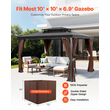 Κουρτίνα απορρήτου VEVOR Gazebo 10&#039; x 10&#039; x 6,9&#039; Αδιάβροχες κουρτίνες Gazebo Coffee