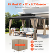 VEVOR Κουρτίνα Κιόσκι Privacy 12&#039; x 10&#039; x 6,7&#039; Αδιάβροχες Κουρτίνες Κιόσκι Χακί