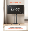 Βάση τηλεόρασης VEVOR Rolling TV Cart για φορητή τηλεόραση, χωρητικότητα έως 88 λίβρες για οθόνες 32-65 ιντσών