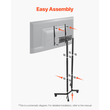 Βάση τηλεόρασης VEVOR Rolling TV Cart για φορητή τηλεόραση, χωρητικότητα έως 88 λίβρες για οθόνες 32-65 ιντσών