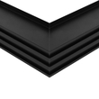 GLOBOSTAR® ALP-CORNER-IN90 RECESSA 61792 Χωνευτό Προφίλ Αλουμινίου Γωνία με Λευκό Γαλακτερό Πατητό Κάλυμμα για Ταινίες LED IP20 - Μαύρο Ματ - Μ30 x Π3.5 x Υ4cm
