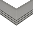 GLOBOSTAR® ALP-CORNER-IN90 RECESSA 61793 Χωνευτό Προφίλ Αλουμινίου Γωνία με Λευκό Γαλακτερό Πατητό Κάλυμμα για Ταινίες LED IP20 - Γκρι Ανθρακί Ματ - Μ30 x Π3.5 x Υ4cm