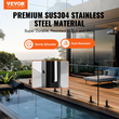 VEVOR Glass Clamp 4 ΤΕΜ. Τετράγωνο στήριγμα κιγκλιδώματος για 0,31 "-0,47" Γυάλινο μαύρο