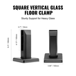 VEVOR Glass Clamp 4 ΤΕΜ. Τετράγωνο στήριγμα κιγκλιδώματος για 0,31 "-0,47" Γυάλινο μαύρο