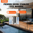 VEVOR Glass σφιγκτήρας 10 ΤΕΜ. Τετράγωνο στήριγμα κιγκλιδώματος για 0,31 "-0,47" γυαλί ασημί