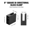 VEVOR Glass Clamp 40 PCS Τετράγωνο στήριγμα κιγκλιδώματος για 0,31 "-0,47" Γυάλινο μαύρο