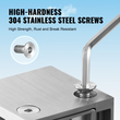 VEVOR Glass Clamp 4 ΤΕΜ. Τετράγωνο στήριγμα κιγκλίδωμα για 0,31 "-0,47" γυαλί ασημί