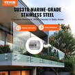 VEVOR Glass Clamp 10 PCS Τετράγωνο στήριγμα κιγκλιδώματος για 0,31 "-0,62" γυαλί ασημί