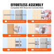 VEVOR Glass Clamp 10 PCS Τετράγωνο στήριγμα κιγκλιδώματος για 0,31 "-0,62" γυαλί ασημί