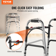 VEVOR Folding Walker Aluminium Mobility Walker Aid με ρυθμιζόμενο ύψος 350LBS