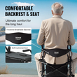 VEVOR 2 σε 1 Rollator Walker & Transport Chair για ηλικιωμένους, Αναδιπλούμενο Rolling Walker Combo & Footrests, Ελαφρύς περιπατητής κινητικότητας αλουμινίου με ρυθμιζόμενη λαβή, τροχοί παντός εδάφους, 136 kg