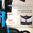 VEVOR 2 σε 1 Rollator Walker & Transport Chair για ηλικιωμένους, Αναδιπλούμενο Rolling Walker Combo & Footrests, Ελαφρύς περιπατητής κινητικότητας αλουμινίου με ρυθμιζόμενη λαβή, τροχοί παντός εδάφους, 300LBS