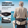 VEVOR 2 σε 1 Rollator Walker & Transport Chair για ηλικιωμένους, Αναδιπλούμενο Rolling Walker Combo & Footrests, Ελαφρύς περιπατητής κινητικότητας αλουμινίου με ρυθμιζόμενη λαβή, τροχοί παντός εδάφους, 300LBS