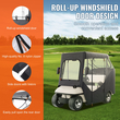 Περίβλημα VEVOR Golf Cart, 600D Polyester Driving Condition με διαφανή παράθυρα 4 όψεων, 2 Passenger Club Car Καλύμματα Universal Ταιριάζει στα περισσότερα καρότσια επωνυμίας, αντηλιακό και ανθεκτικό στη σκόνη κάλυμμα εξωτερικού καροτσιού