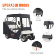 Περίβλημα VEVOR Golf Cart, 600D Polyester Driving Condition με διαφανή παράθυρα 4 όψεων, 2 Passenger Club Car Καλύμματα Universal Ταιριάζει στα περισσότερα καρότσια επωνυμίας, αντηλιακό και ανθεκτικό στη σκόνη κάλυμμα εξωτερικού καροτσιού