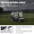 Περίβλημα VEVOR Golf Cart, 600D Polyester Driving Condition με διαφανή παράθυρα 4 όψεων, 4 καλύμματα Passenger Club Car Universal Ταιριάζει στα περισσότερα καρότσια μάρκας, αντηλιακό και ανθεκτικό στη σκόνη κάλυμμα καροτσιού εξωτερικού χώρου