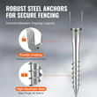 VEVOR No Dig Ground Anchor, 1 Pack 3,94 x 2,76 x 27,56 in DIY Screw in Post Stake, Περιλαμβάνει 6 Lag Bots & ένα Rebar, U-Shape Heavy Duty Steel Stand, Ιδανικό για στύλους γραμματοκιβωτίου και στύλους φράχτη