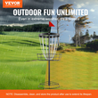 Καλάθι γκολφ VEVOR Disc Golf, Φορητός δίσκος γκολφ με 24 αλυσίδες, Στόχος γκολφ για ασκήσεις από χάλυβα βαρέως τύπου, Καλάθι γηπέδου γκολφ δίσκου εσωτερικού & εξωτερικού χώρου, Εξοπλισμός βάσης καλαθιού γκολφ δίσκου, μαύρο