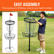 Καλάθι γκολφ VEVOR Disc Golf, Φορητός δίσκος γκολφ με 24 αλυσίδες, Στόχος γκολφ για ασκήσεις από χάλυβα βαρέως τύπου, Καλάθι γηπέδου γκολφ δίσκου εσωτερικού & εξωτερικού χώρου, Εξοπλισμός βάσης καλαθιού γκολφ δίσκου, μαύρο