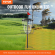 Καλάθι Γκολφ VEVOR Disc Golf, Φορητή οπή γκολφ με 24 αλυσίδες, καλάθι γηπέδου γκολφ για πρακτική άσκηση από χάλυβα, σετ καλάθι γκολφ για εσωτερικούς και εξωτερικούς χώρους με τσάντα μεταφοράς & 6 δίσκους, μαύρο