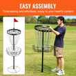 Καλάθι Γκολφ VEVOR Disc Golf, Φορητή οπή γκολφ με 24 αλυσίδες, καλάθι γηπέδου γκολφ για πρακτική άσκηση από χάλυβα, σετ καλάθι γκολφ για εσωτερικούς και εξωτερικούς χώρους με τσάντα μεταφοράς & 6 δίσκους, μαύρο