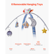 VEVOR Baby Play Gym Mat Tummy Time Activity Mat με 6 Sensory Toy 35,0" x 35,0