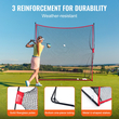 VEVOR Golf Practice Hitting Net, τεράστιο δίχτυ γκολφ 7,8x7ft, Προσωπική εμβέλεια οδήγησης για εσωτερική ή εξωτερική χρήση, φορητό οικιακό βοήθημα γκολφ με πλαίσιο και τσάντα μεταφοράς από συμπαγές υαλοβάμβακα, δώρο για άνδρες, λάτρης του γκολφ