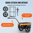 VEVOR Bike Cargo Trailer, χωρητικότητα φορτίου 88 lbs, βαρέως τύπου καρότσι ποδηλάτου, αναδιπλούμενος συμπαγής χώρος αποθήκευσης με γενικό κοτσαδόρο, αδιάβροχο κάλυμμα, τροχοί 16", ασφαλείς ανακλαστήρες, χωράει σε τροχούς ποδηλάτου 24"-28