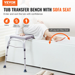 VEVOR Tub Transfer Πάγκος Κάθισμα ντους με Επενδυμένο Κάθισμα Αναστρέψιμη Πλάτη 500 λίβρες