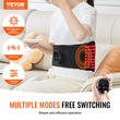 VEVOR Red Light Therapy Belt for Waist 660&850nm Red Light Therapy Pad 112 LED