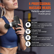 VEVOR Mini Massage Gun Deep Tissue Percussion Muscle Massager 4 ταχύτητες 4 κεφαλές