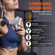 VEVOR Πιστόλι μασάζ Deep Tissue Percussion Muscle Massager με 6 ταχύτητες 4 κεφαλές