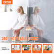 Καρέκλα ντους VEVOR 360 μοιρών Περιστρεφόμενο, ρυθμιζόμενο ύψος κάθισμα σκαμπό ντους, καρέκλα μπάνιου για εσωτερικό ντους ή μπανιέρα, αντιολισθητικό σκαμπό πάγκου μπανιέρας καθίσματος για ηλικιωμένα άτομα με ειδικές ανάγκες, χωρητικότητα 136,1 kg