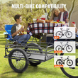VEVOR Bike Cargo Trailer, χωρητικότητα 275 lbs, βαρέως τύπου καρότσι ποδηλάτου, αναδιπλούμενος συμπαγής χώρος αποθήκευσης & γρήγορη απελευθέρωση με γενικό κοτσαδόρο, τροχοί 20", ταιριάζει στους περισσότερους τροχούς ποδηλάτου, πλαίσιο από ανθρακούχο χάλυβα