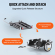 VEVOR Bike Cargo Trailer, χωρητικότητα 100 lbs, βαρέως τύπου καρότσι ποδηλάτου, αναδιπλούμενο συμπαγές χώρο αποθήκευσης & γρήγορη απελευθέρωση με γενικό κοτσαδόρο, τροχοί 16", ασφαλείς ανακλαστήρες, χωράει σε τροχούς ποδηλάτου 22"-28