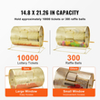 VEVOR Raffle Drum, 14,8 x Ø21,26 ιντσών με ορειχάλκινο επιμεταλλωμένο κλωβό λοταρίας, για ψηφοδέλτιο Bingo