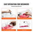 VEVOR Acrylic Raffle Drum, Χωράει 5000 Tickets ή 200 Raffle Balls, Professional Raffle Ticket Spinning Cage with 2 Keys, Transparent Lottery Spinning Drawing, Raffle Ticket Box for Lottery Games Bingo