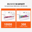 VEVOR Acrylic Raffle Drum, Χωράει 10000 Tickets ή 300 Raffle Balls, Professional Raffle Ticket Spinning Cage with 2 Keys, Transparent Lottery Spinning Drawing, Raffle Ticket Box for Games Lottery Bing