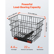 VEVOR Scooter Rear Basket Καλάθι βαρέως τύπου Mobility with Handle 1 in Receiver