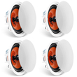 VEVOR 4PCs 8 in ηχεία οροφής 100W χωνευτή βάση οροφής & ηχεία στον τοίχο
