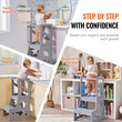 Σκαμπό κουζίνας VEVOR Toddler Step Stool Φυσικό ξύλο πεύκου 150LBS Γκρι