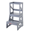 Σκαμπό κουζίνας VEVOR Toddler Step Stool Φυσικό ξύλο πεύκου 150LBS Γκρι