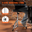 VEVOR Drum Throne, 19,3 έως 23 ίντσες / 490-585 mm ρυθμιζόμενο ύψος, επενδεδυμένο κάθισμα τυμπάνου με αντιολισθητικά πόδια 5A Drumsticks 330 lbs / 150 kg Μέγιστο βάρος χωρητικότητας, 360° Περιστρεφόμενη καρέκλα τυμπάνου