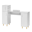 Επιτραπέζιο μανικιούρ VEVOR Γυάλινο Top Nail Desk Makeup Station με στήριγμα καρπού