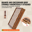 VEVOR Σετ σκακιού από μασίφ ξύλο, Σετ παιχνιδιών Chess Checkers 15 ιντσών 2-ΣΕ-1, Επιτραπέζια παιχνίδια σκακιού με συρτάρι αποθήκευσης & ζυγισμένα κομμάτια πούλια σκακιού & 2 βασίλισσες, για ενήλικες Παιδικό τουρνουά Επαγγελματίας αρχαρίου