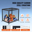 VEVOR Rolling Sports Ball Storage Cart, Κλουβί μπάσκετ που κλειδώνει με διπλά καπάκια, Organizer θήκη αθλητικού εξοπλισμού για εσωτερικούς χώρους, χαλύβδινη σχάρα αποθήκευσης για γκαράζ, παιδότοπο, γυμναστήριο και σχολεία