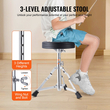 VEVOR Kids Drum Set 3-Pece 14 in Beginner Drum set for Children with Throne Black