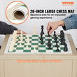 VEVOR Tournament Chess Set, 20 ιντσών Roll-up Chess Board για αρχάριους, Πτυσσόμενο παιχνίδι σκακιού σιλικόνης με πλαστικά ζυγισμένα κομμάτια σκακιού & τσάντα αποθήκευσης, φορητό δώρο ταξιδιωτικού σκακιού για οικογένεια ενηλίκων