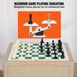 VEVOR Tournament Chess Set, 20 ιντσών Roll-up Chess Board για αρχάριους, Πτυσσόμενο παιχνίδι σκακιού σιλικόνης με πλαστικά ζυγισμένα κομμάτια σκακιού & τσάντα αποθήκευσης, φορητό δώρο ταξιδιωτικού σκακιού για οικογένεια ενηλίκων